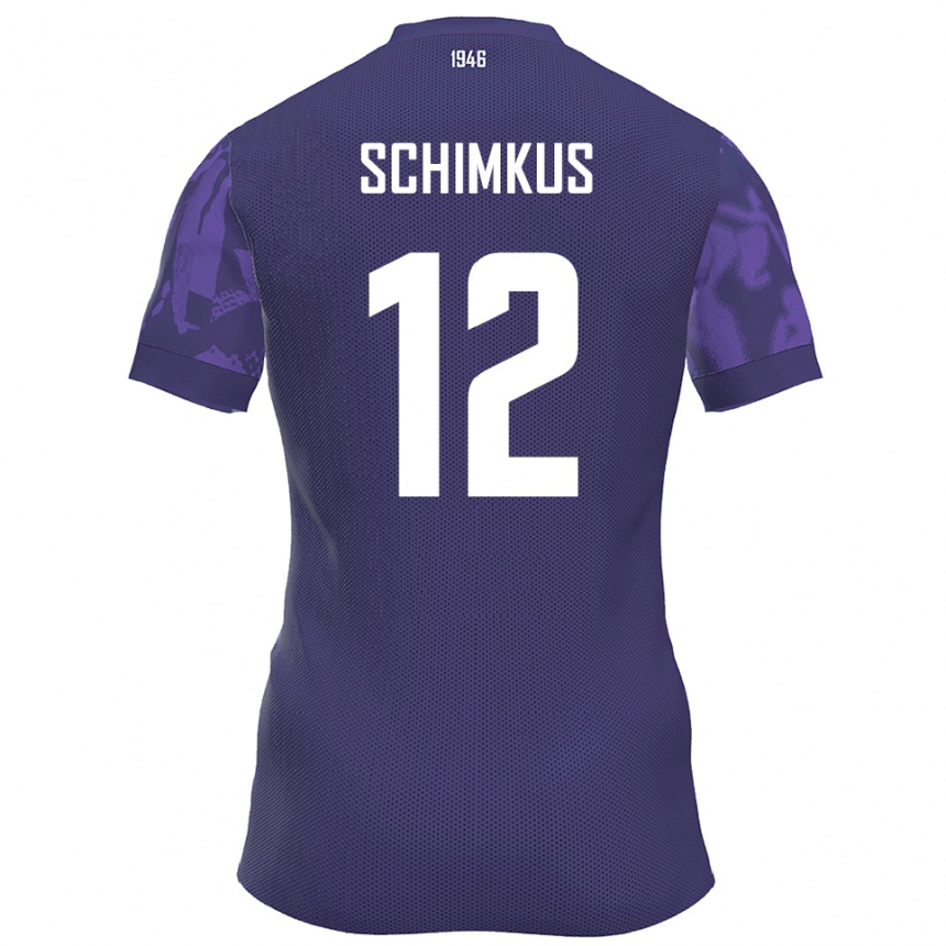 ילדים כדורגל לוקאס שימקוס #12 סגול לבן ג'רזי ביתית 2025/26