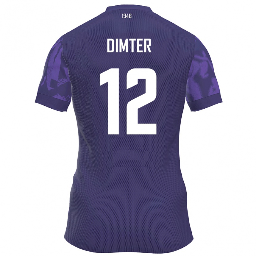 ילדים כדורגל Noel Dimter #12 סגול לבן ג'רזי ביתית 2025/26