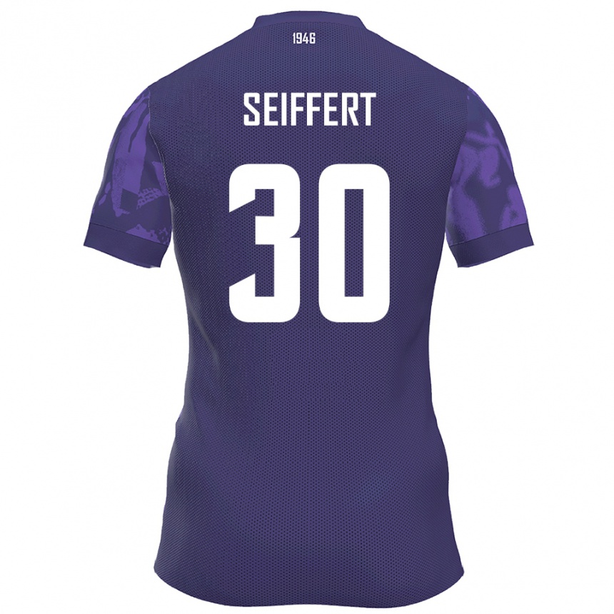 ילדים כדורגל Moritz Seiffert #30 סגול לבן ג'רזי ביתית 2025/26