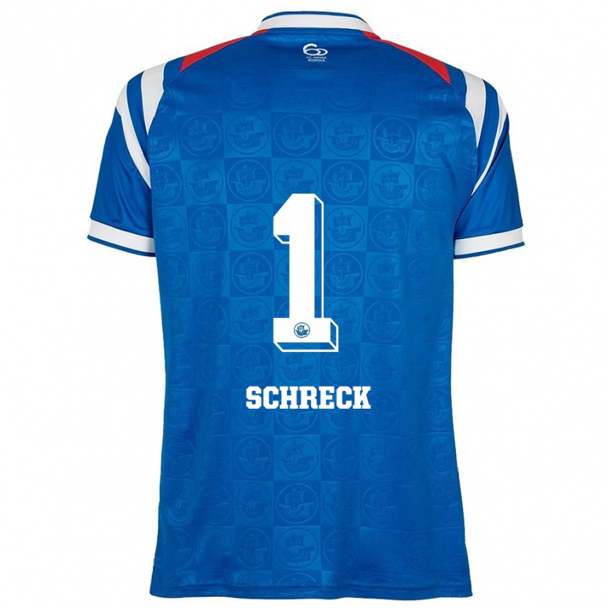 ילדים כדורגל Til Schreck #1 כחול לבן אדום ג'רזי ביתית 2025/26