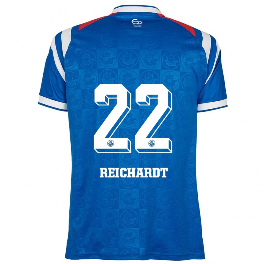 ילדים כדורגל לאון רייכארדט #22 כחול לבן אדום ג'רזי ביתית 2025/26