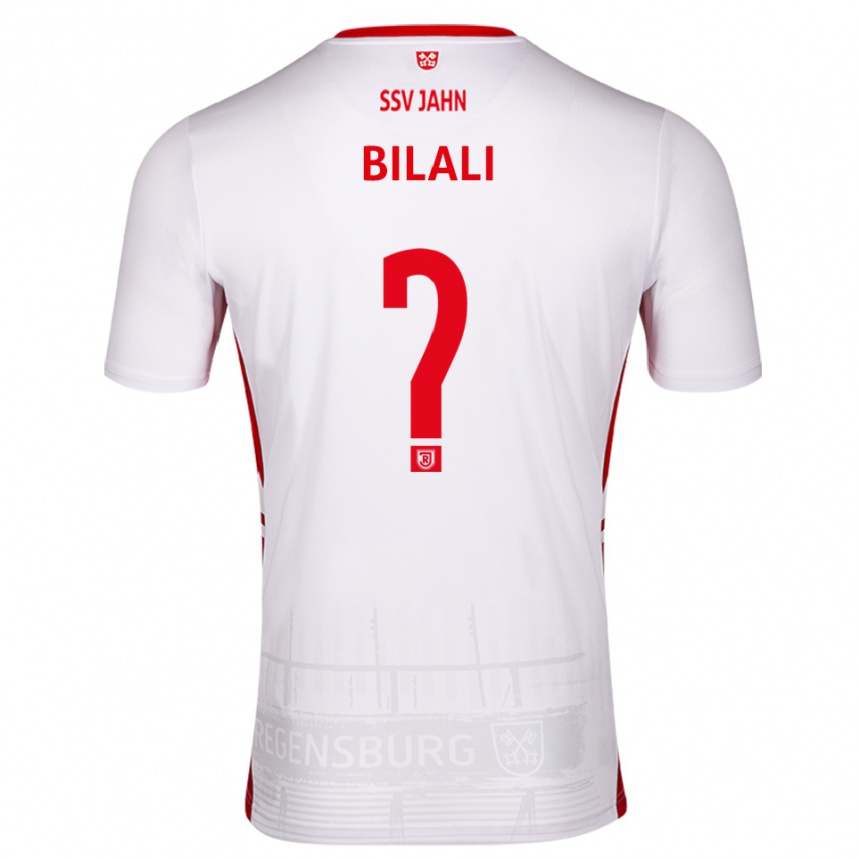 ילדים כדורגל בסמיר בילאלי #0 לבן אדום ג'רזי ביתית 2025/26