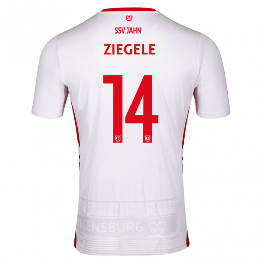 ילדים כדורגל רובין ציגלה #14 לבן אדום ג'רזי ביתית 2025/26