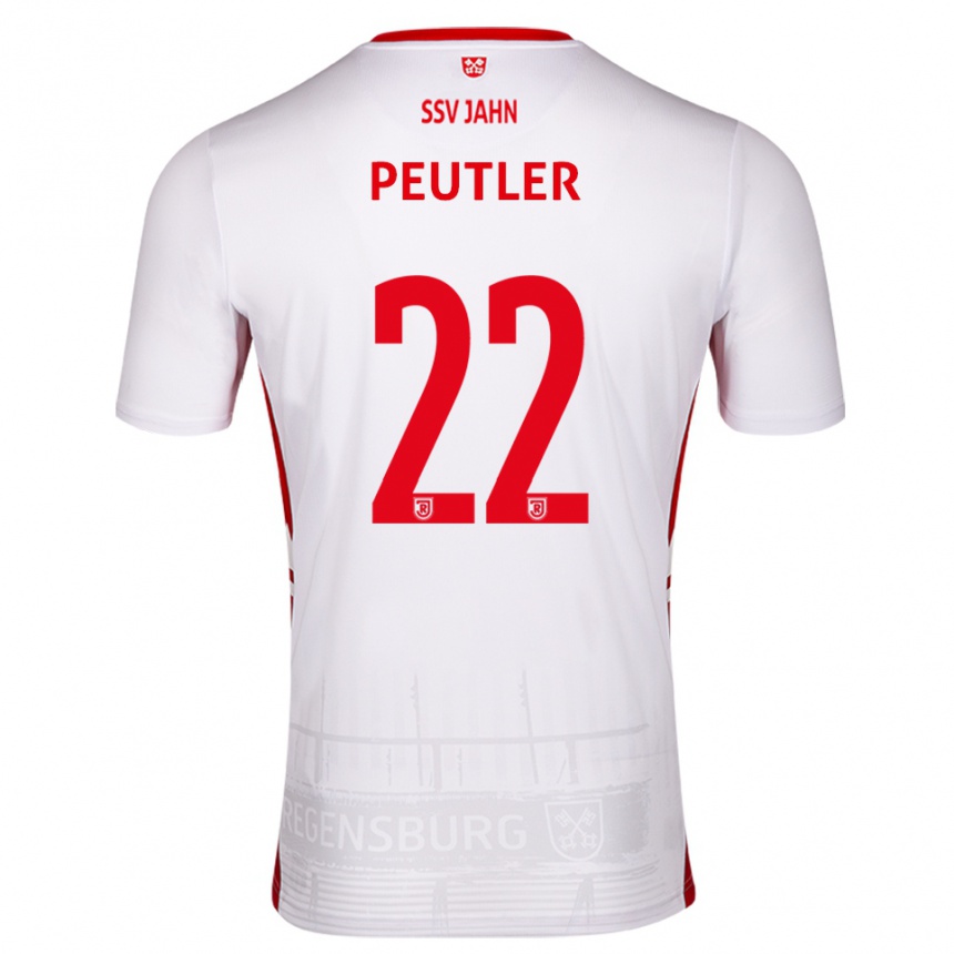 ילדים כדורגל Julio Peutler #22 לבן אדום ג'רזי ביתית 2025/26