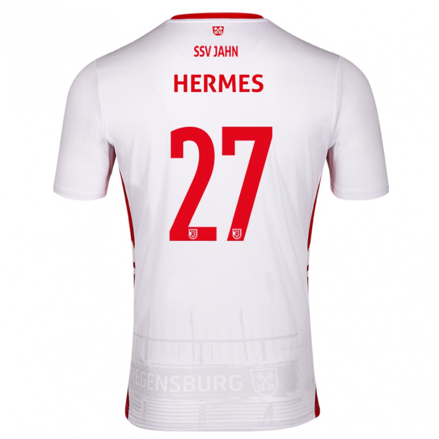 ילדים כדורגל לוקס הרמס #27 לבן אדום ג'רזי ביתית 2025/26