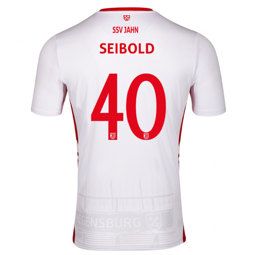 ילדים כדורגל ג׳אקוב סייבולד #40 לבן אדום ג'רזי ביתית 2025/26