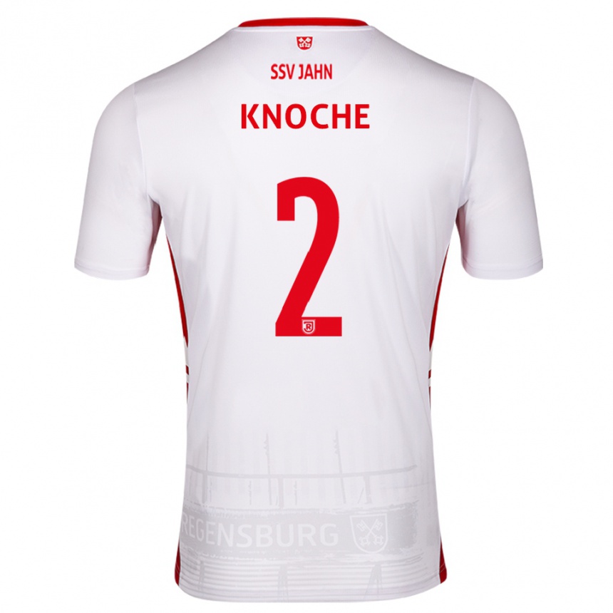 ילדים כדורגל Titus Knoche #2 לבן אדום ג'רזי ביתית 2025/26