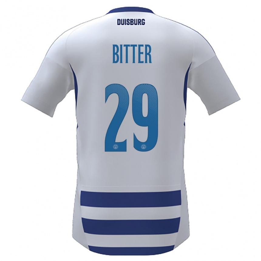 ילדים כדורגל Joshua Bitter #29 לבן כחול ג'רזי ביתית 2025/26
