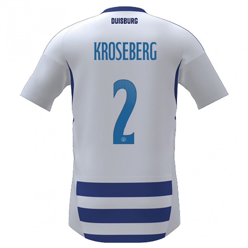 ילדים כדורגל Jana Kroseberg #2 לבן כחול ג'רזי ביתית 2025/26