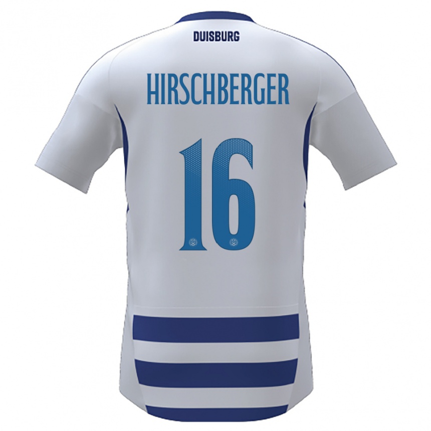 ילדים כדורגל איזבל מריה הירשברגר #16 לבן כחול ג'רזי ביתית 2025/26