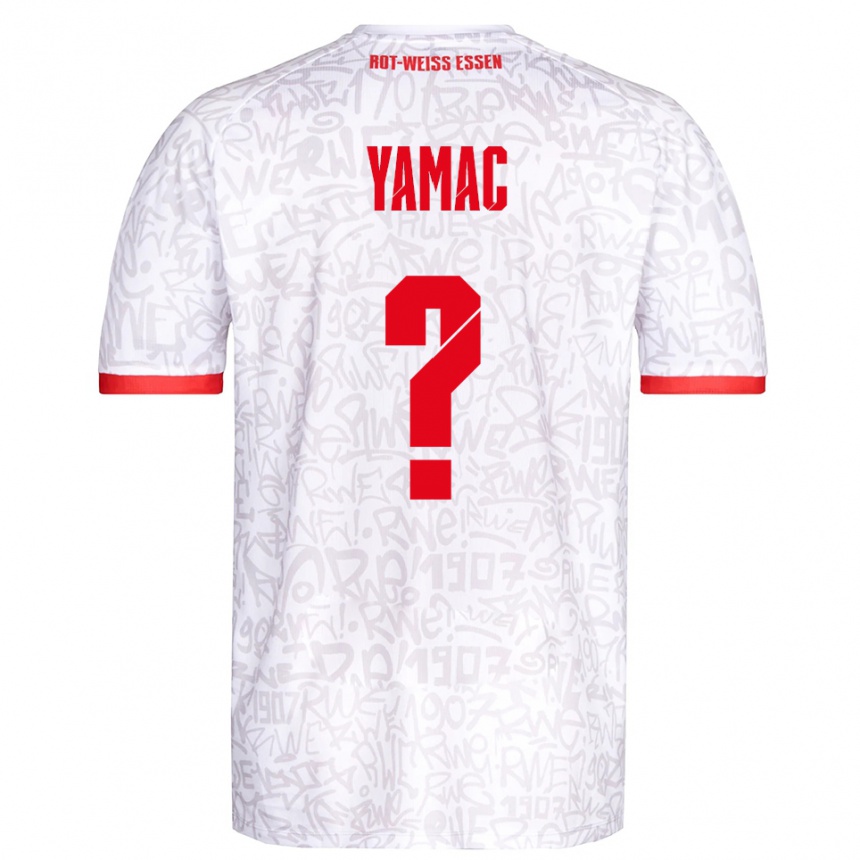 ילדים כדורגל Ensar Yamac #0 לבן אדום ג'רזי ביתית 2025/26