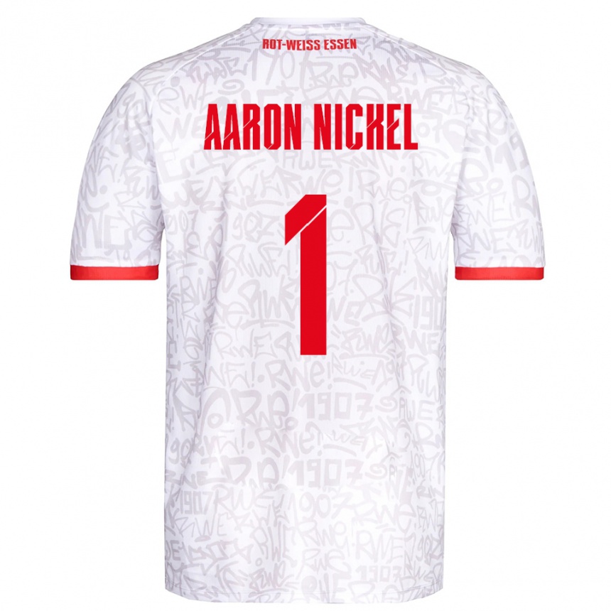 ילדים כדורגל Arvit Aaron Nickel #1 לבן אדום ג'רזי ביתית 2025/26