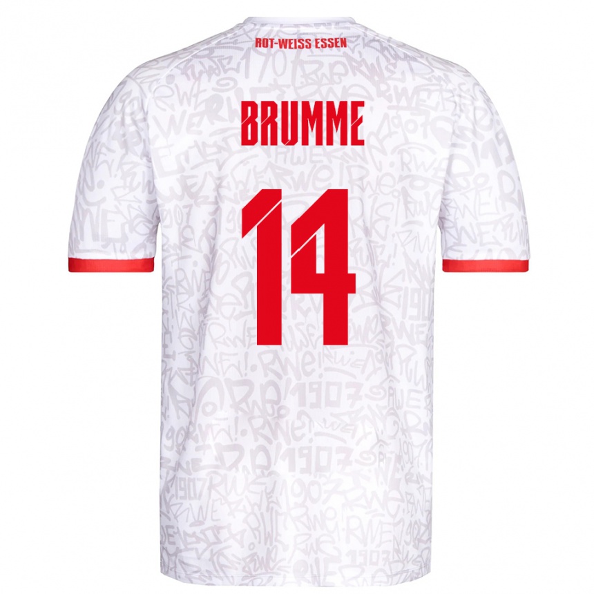 ילדים כדורגל לוקס ברומה #14 לבן אדום ג'רזי ביתית 2025/26