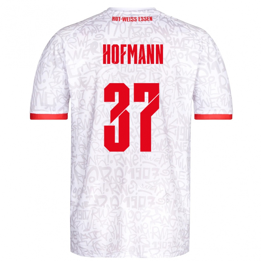 ילדים כדורגל יאניק הופמן #37 לבן אדום ג'רזי ביתית 2025/26