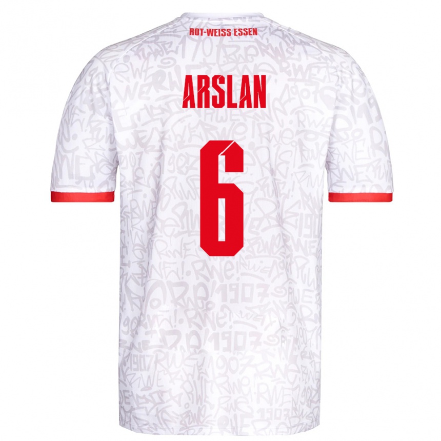 ילדים כדורגל Ahmet Arslan #6 לבן אדום ג'רזי ביתית 2025/26