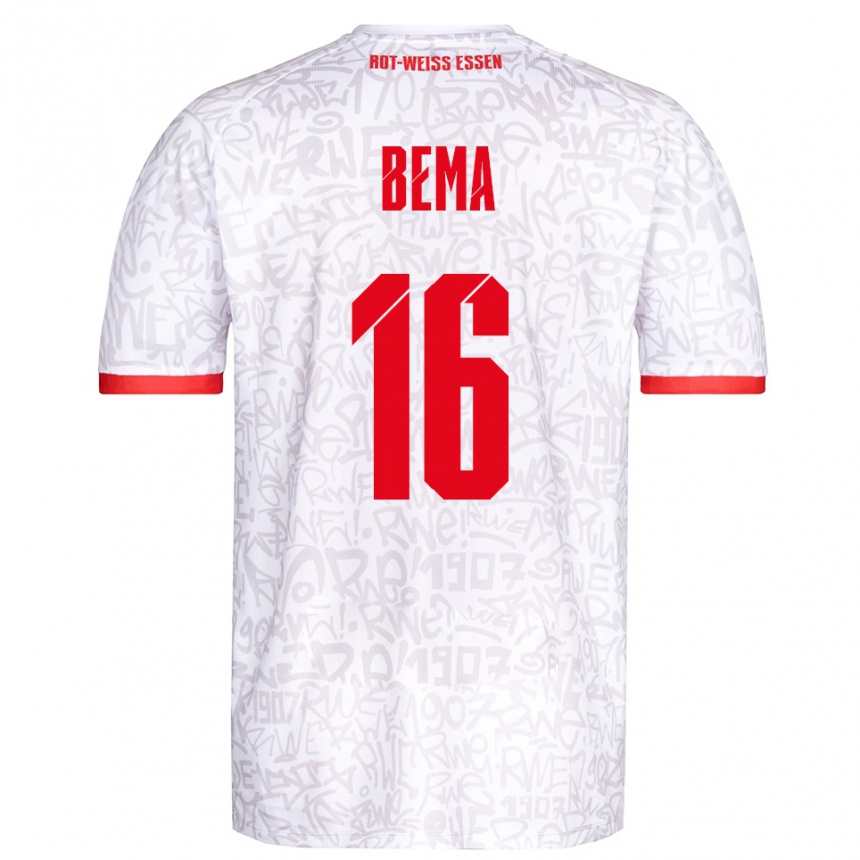 ילדים כדורגל Joel Bema #16 לבן אדום ג'רזי ביתית 2025/26