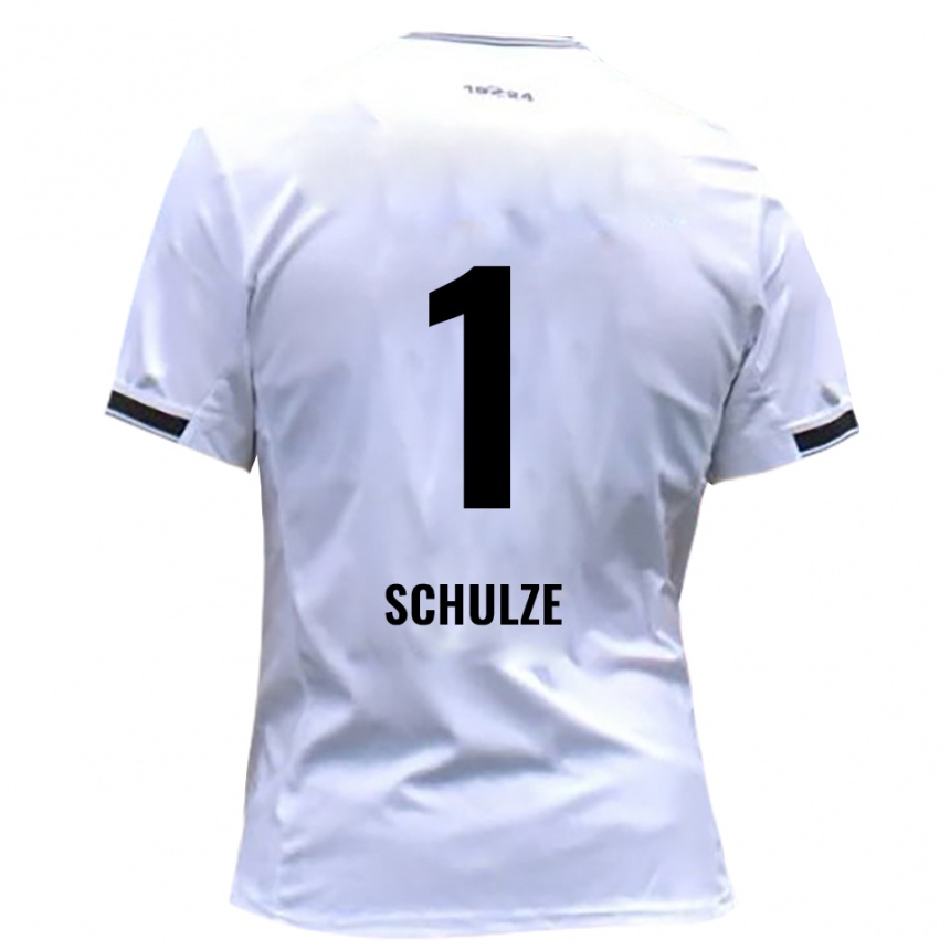 ילדים כדורגל פיליפ שולצה #1 לבן אדום ג'רזי ביתית 2025/26