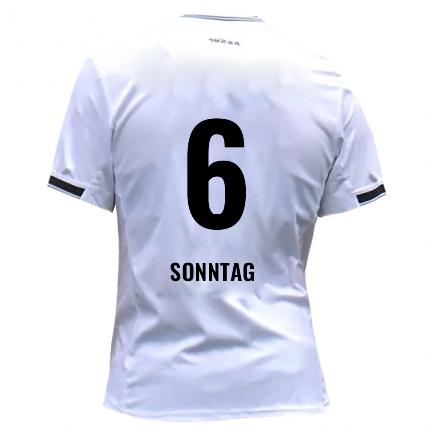 ילדים כדורגל Cristiano Sonntag #6 לבן אדום ג'רזי ביתית 2025/26