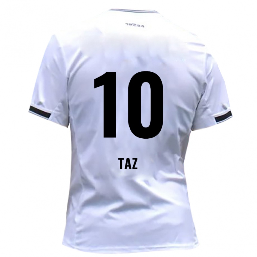 ילדים כדורגל Berkan Taz #10 לבן אדום ג'רזי ביתית 2025/26