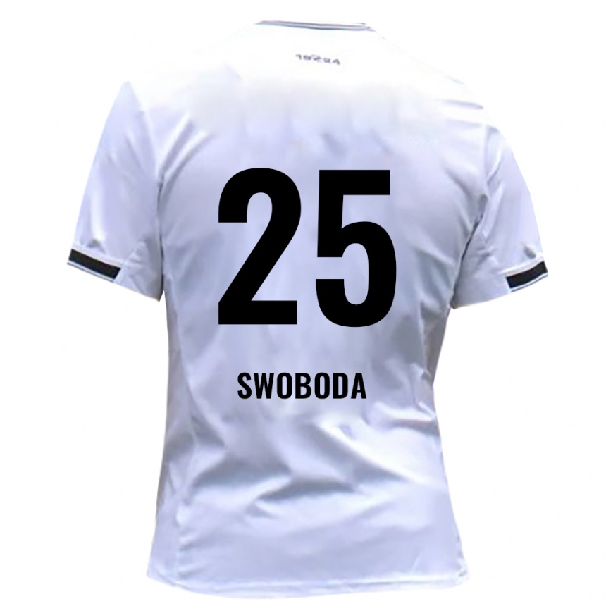 ילדים כדורגל Maurice Swoboda #25 לבן אדום ג'רזי ביתית 2025/26