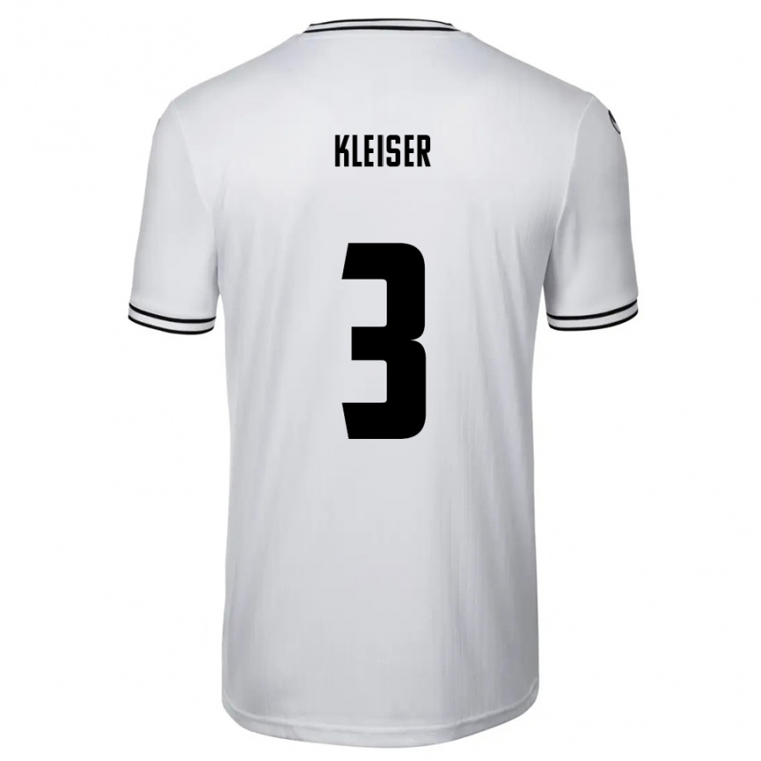 ילדים כדורגל נואה-מקסים קלייזר #3 לבן שחור ג'רזי ביתית 2025/26