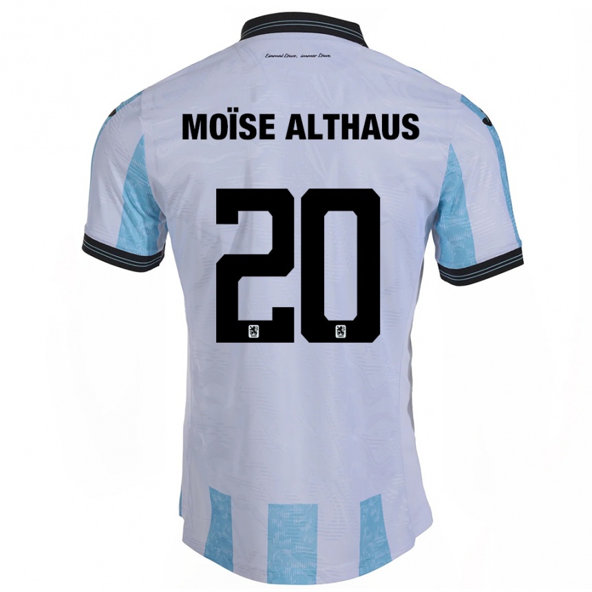 ילדים כדורגל סמואל מואיז אלטהאוס #20 לבן תכלת ג'רזי ביתית 2025/26