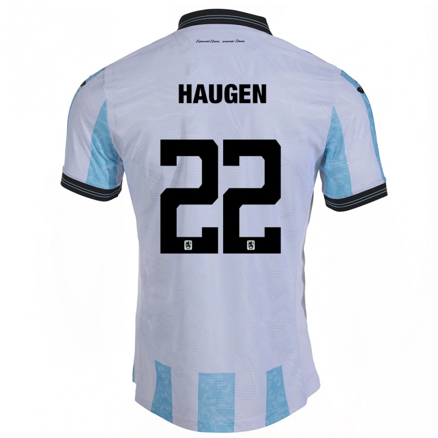ילדים כדורגל סיגורד האוסו האוגן #22 לבן תכלת ג'רזי ביתית 2025/26