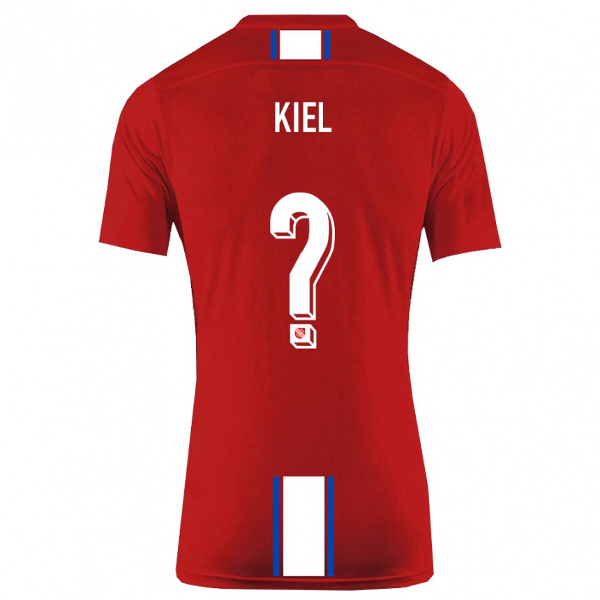 ילדים כדורגל Niels Kiel #0 אדום לבן ג'רזי ביתית 2025/26