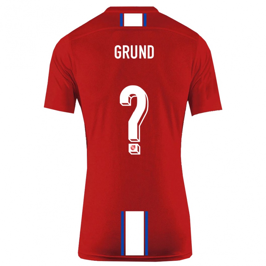 ילדים כדורגל Niclas Grund #0 אדום לבן ג'רזי ביתית 2025/26