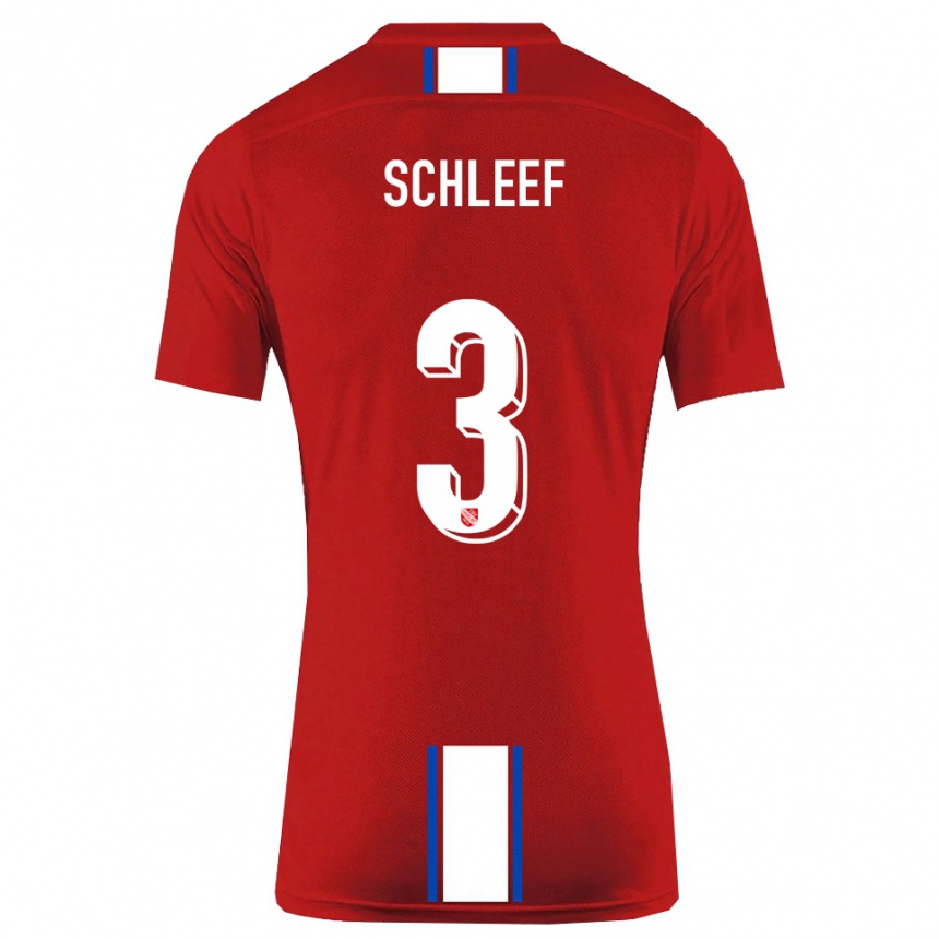 ילדים כדורגל מרקו שליף #3 אדום לבן ג'רזי ביתית 2025/26