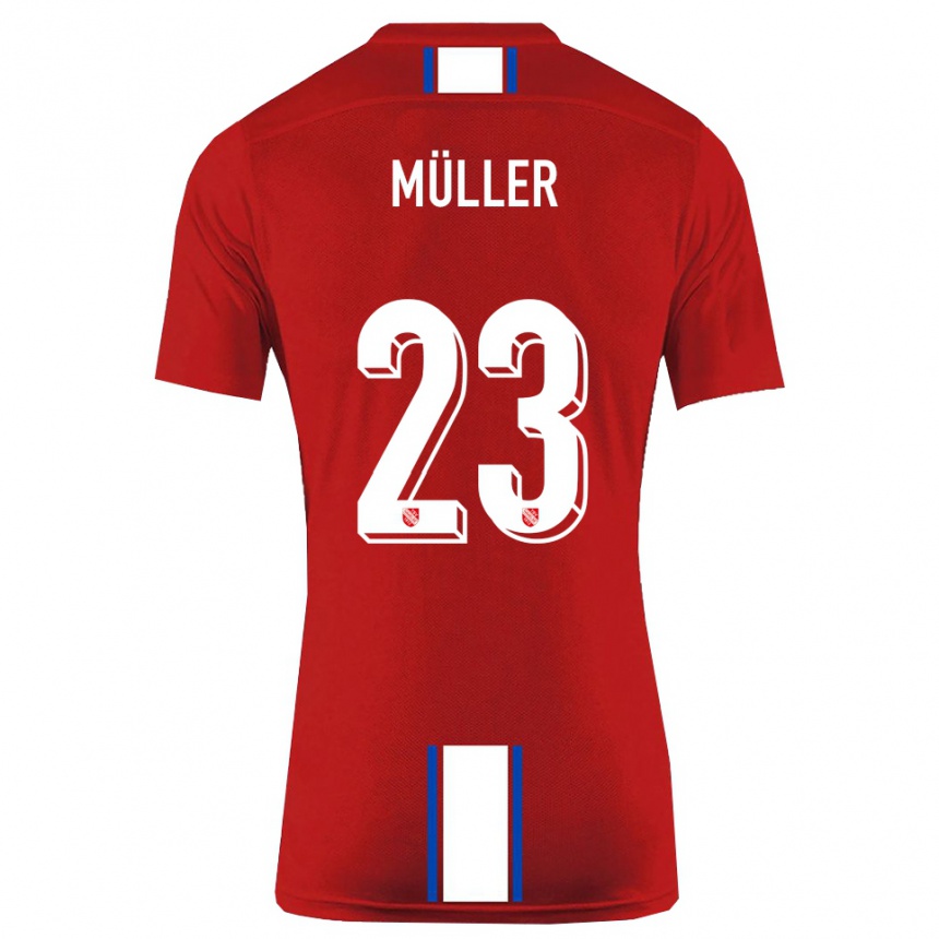 ילדים כדורגל רובין מילר #23 אדום לבן ג'רזי ביתית 2025/26