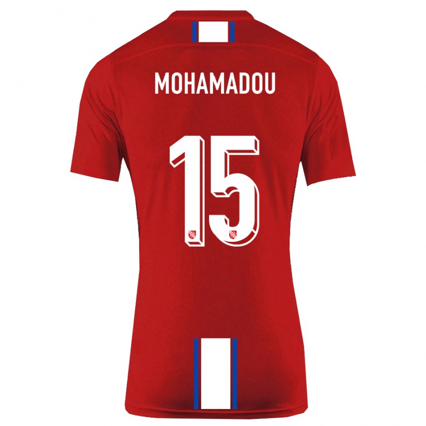 ילדים כדורגל Akram-Dine Mohamadou #15 אדום לבן ג'רזי ביתית 2025/26