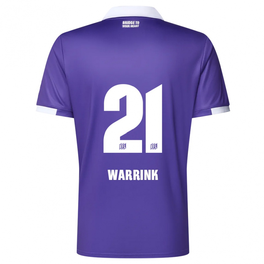ילדים כדורגל Marko Warrink #21 סגול לבן ג'רזי ביתית 2025/26