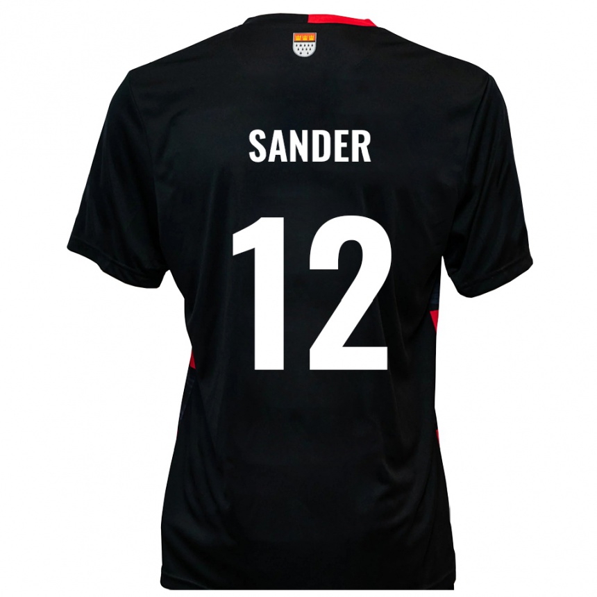 ילדים כדורגל Anton Sander #12 שחור אדום ג'רזי ביתית 2025/26