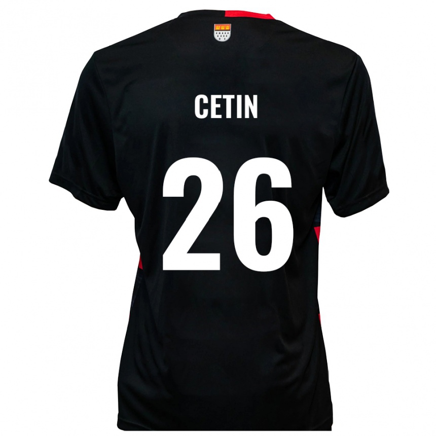 ילדים כדורגל סרקן צטין #26 שחור אדום ג'רזי ביתית 2025/26