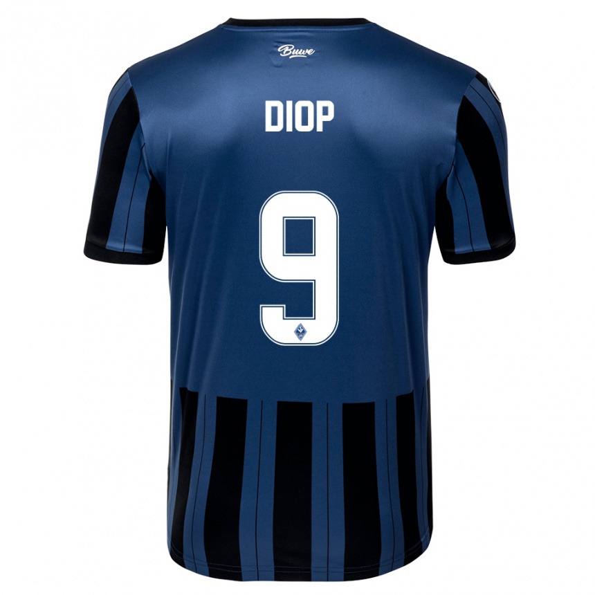 ילדים כדורגל אמברויס ממאדו דיופ #9 כחול אפור שחור ג'רזי ביתית 2025/26