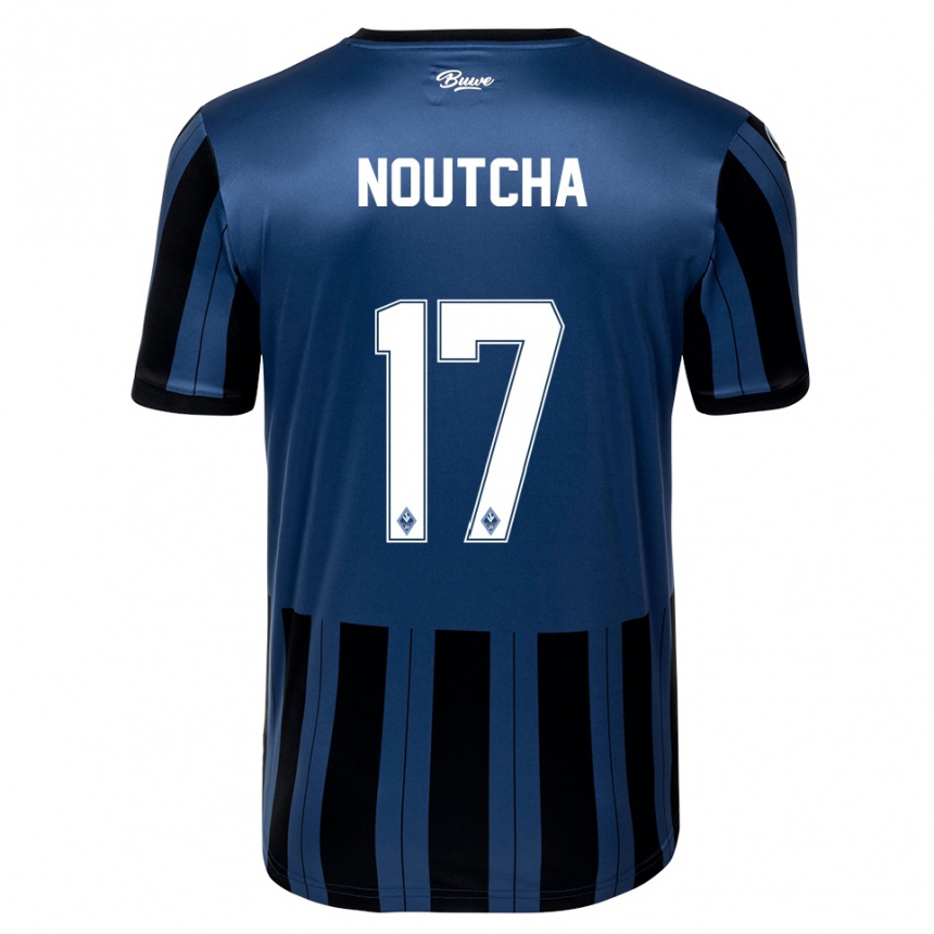 ילדים כדורגל Marlon Noutcha #17 כחול אפור שחור ג'רזי ביתית 2025/26