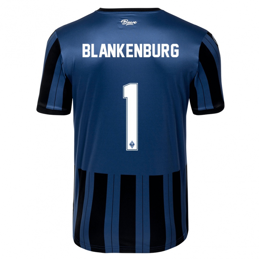 ילדים כדורגל לוקה אליאס בלנקנבורג #1 כחול אפור שחור ג'רזי ביתית 2025/26