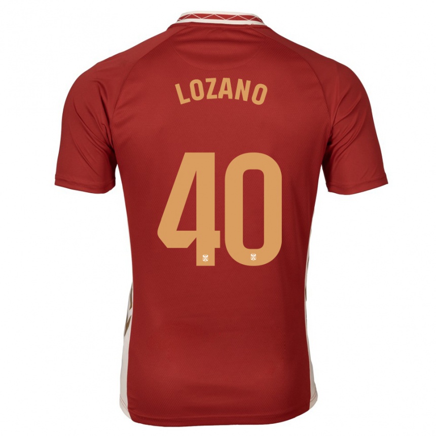 ילדים כדורגל Gabriel Lozano #40 בורדו זהב הרחק ג'רזי 2025/26