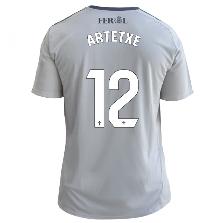 ילדים כדורגל Markel Artetxe #12 אפור כסף הרחק ג'רזי 2025/26