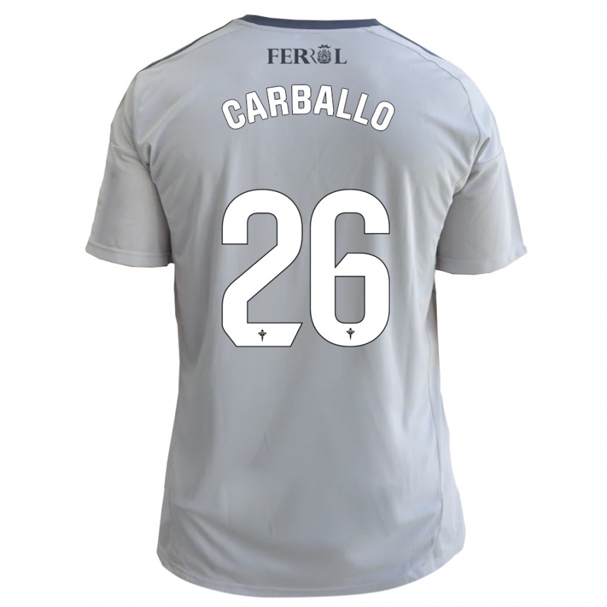 ילדים כדורגל David Carballo #26 אפור כסף הרחק ג'רזי 2025/26