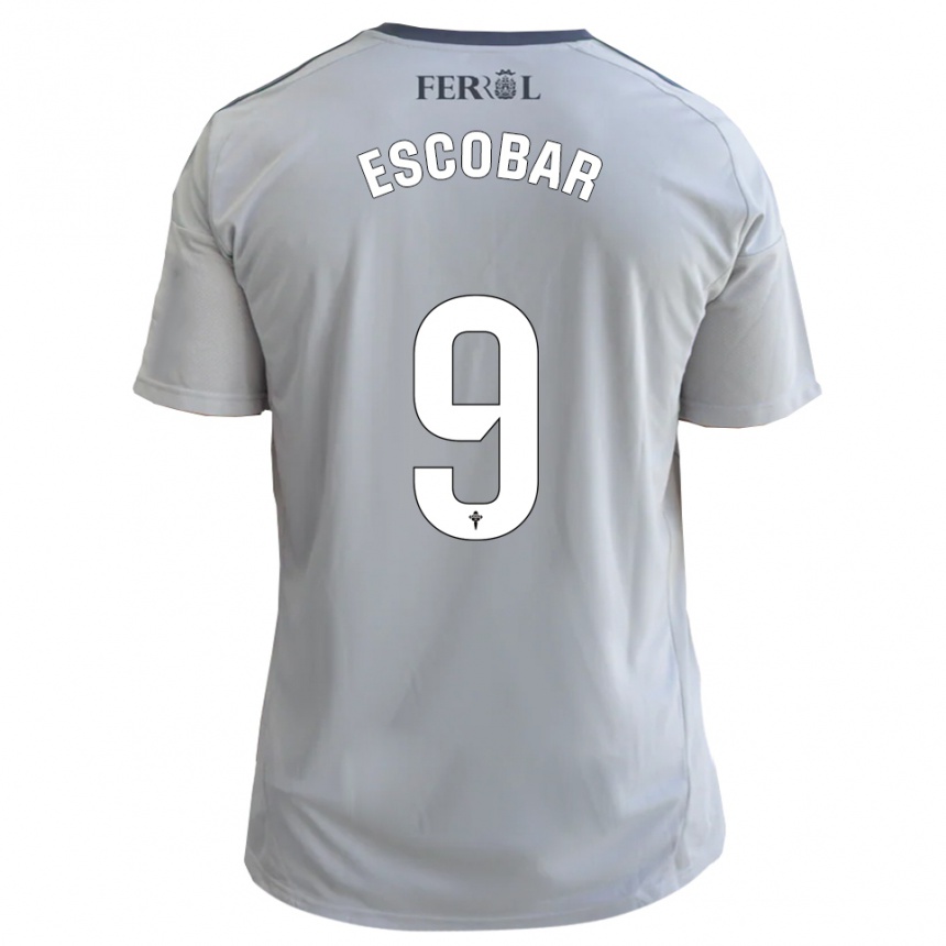 ילדים כדורגל אנטון אסקובר #9 אפור כסף הרחק ג'רזי 2025/26