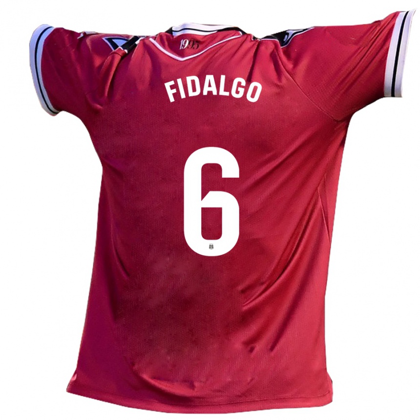 ילדים כדורגל Alejandro Fidalgo #6 בורדו שחור הרחק ג'רזי 2025/26