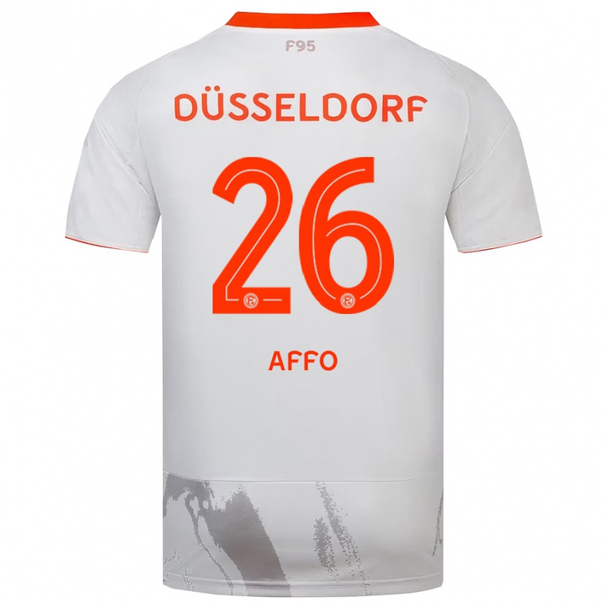 ילדים כדורגל Samir Affo #26 לבן כתום הרחק ג'רזי 2025/26