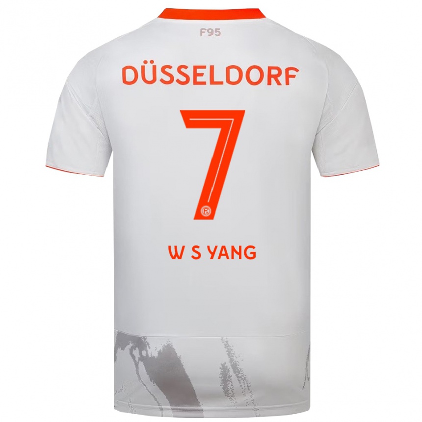 ילדים כדורגל סי-וו יאנג #7 לבן כתום הרחק ג'רזי 2025/26