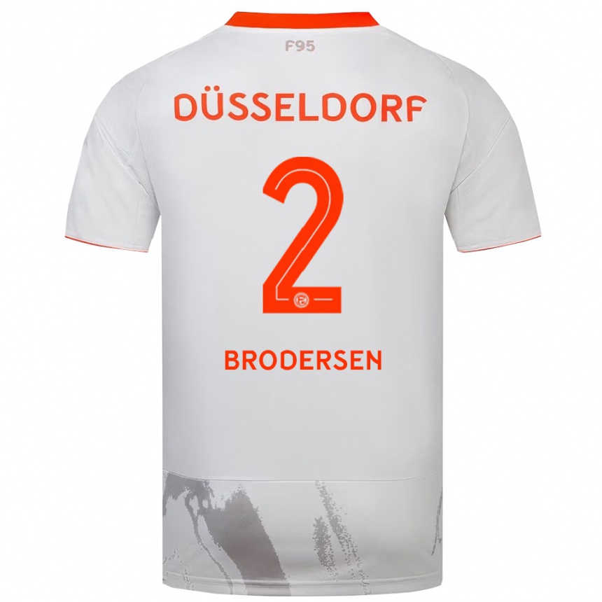 ילדים כדורגל לאונרד אוגוסט ברודרזן #2 לבן כתום הרחק ג'רזי 2025/26