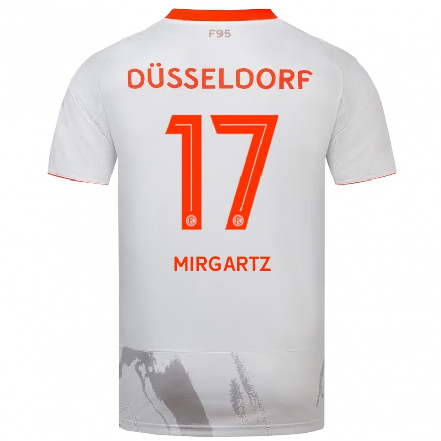 ילדים כדורגל Leo Mirgartz #17 לבן כתום הרחק ג'רזי 2025/26