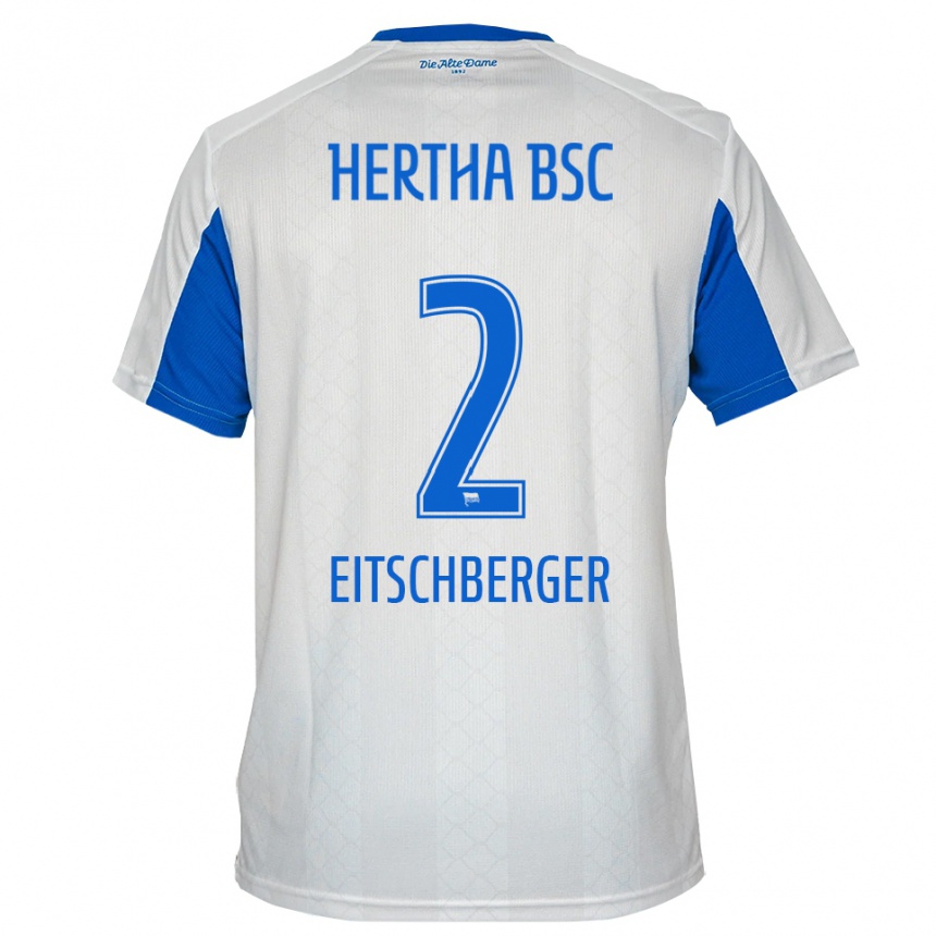 ילדים כדורגל יוליאן אייטשברגר #2 לבן כחול הרחק ג'רזי 2025/26