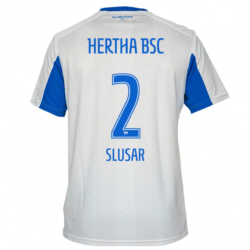 ילדים כדורגל מרסל מרסין שלוסאר #2 לבן כחול הרחק ג'רזי 2025/26