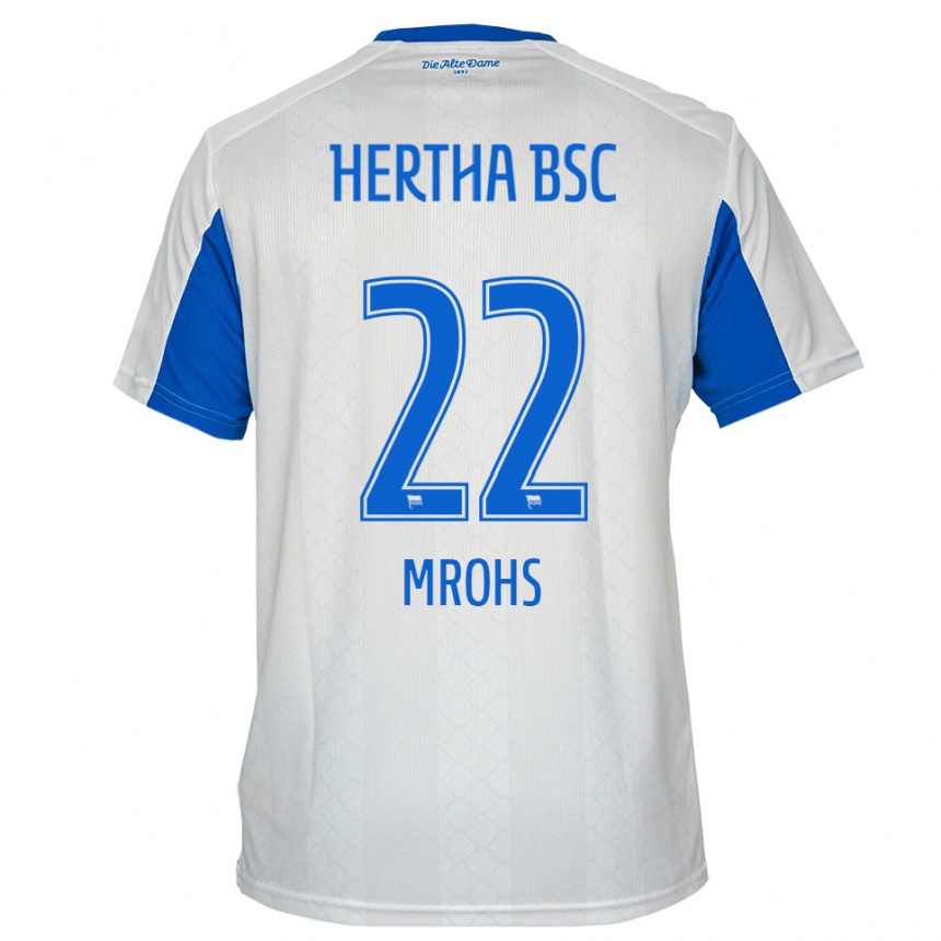 ילדים כדורגל דניאל מרוס #22 לבן כחול הרחק ג'רזי 2025/26